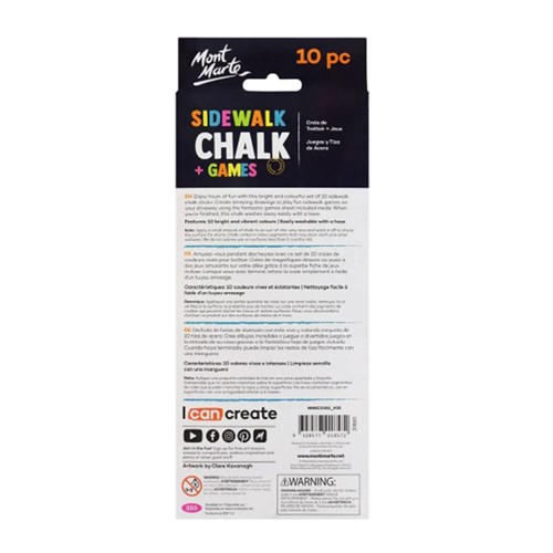 MONT MARTE SIDEWALK CHALK Chalk and Games Pack 10
